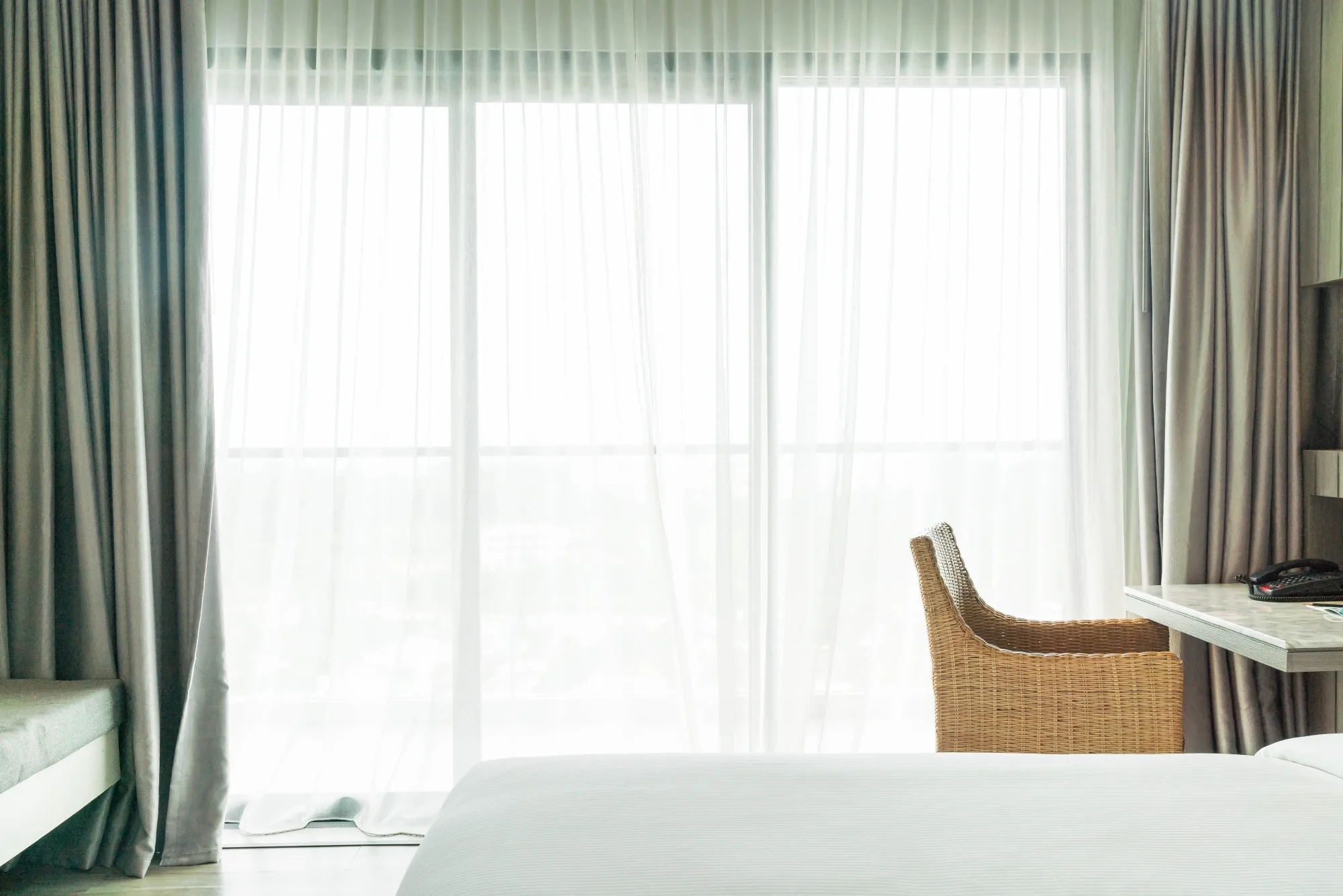 Drapery design consultation — fabric samples and palette discussion